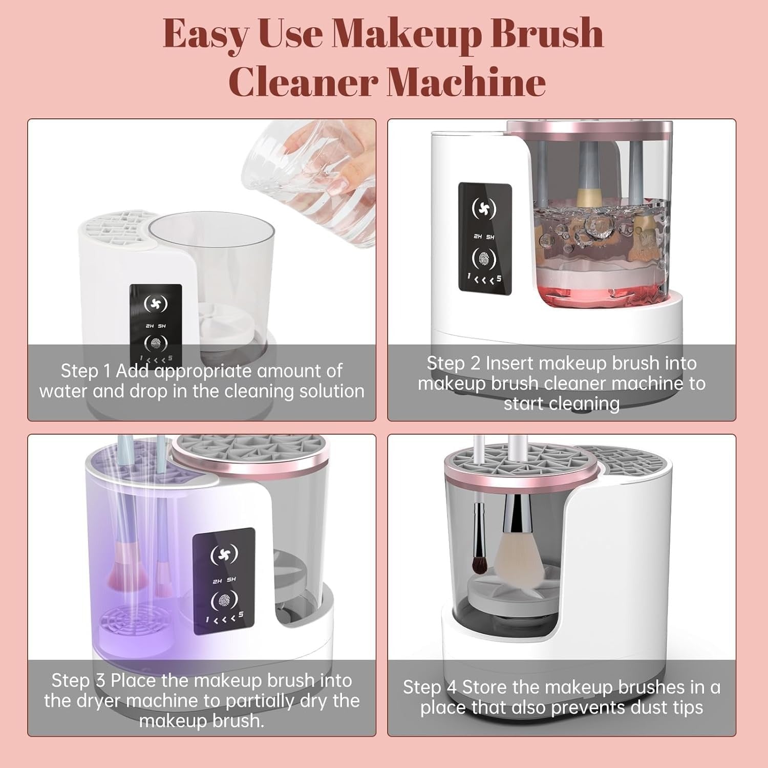 3 in1 Electric Makeup Brush Cleaner