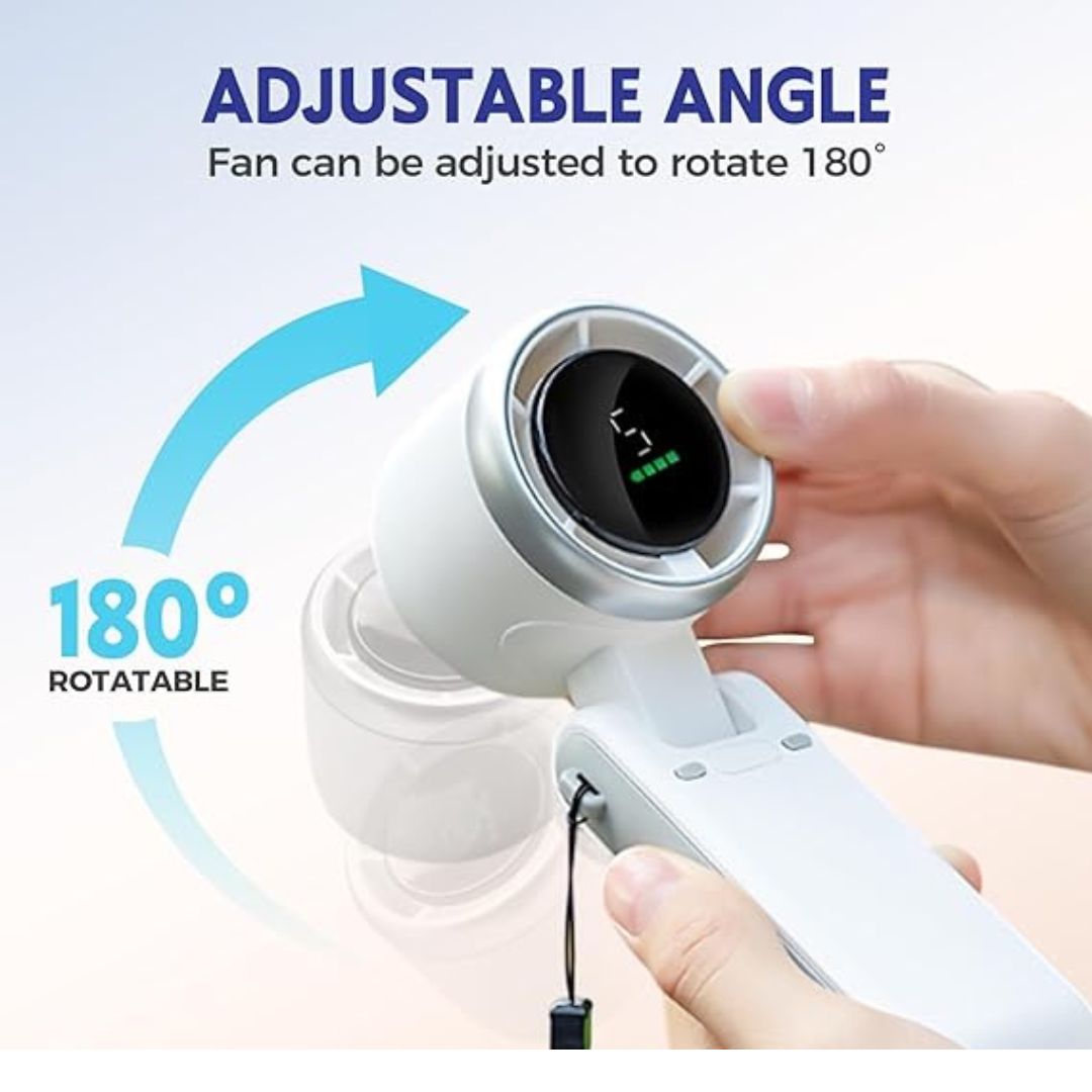 Handheld Foldable Digital Mist Fan