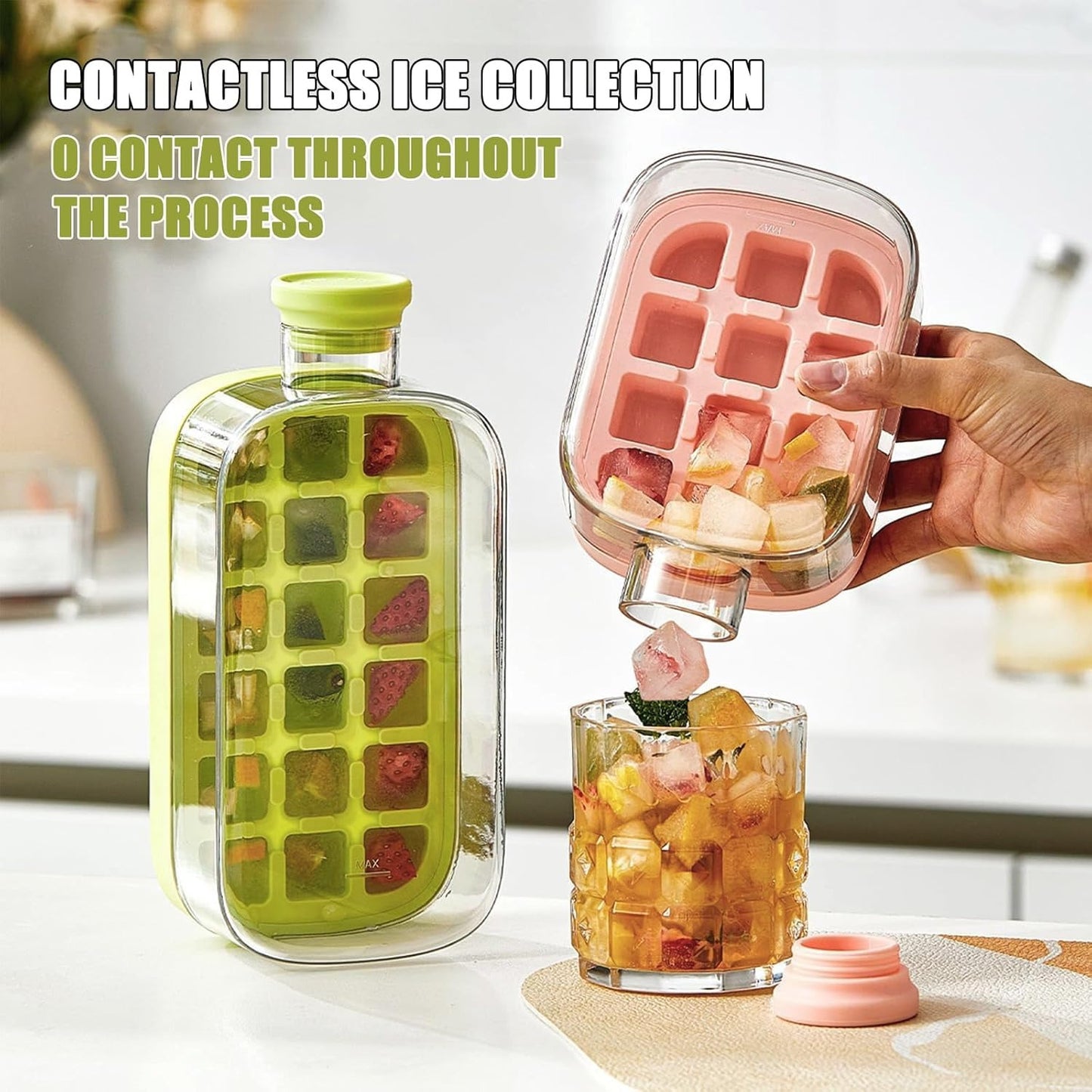 2-in-1 Ice Cube Tray Water Bottle